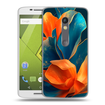 Силиконовый чехол на Lenovo Moto X Play с принтом Цветы Силиконовый чехол на Lenovo Moto X Play с принтом Цветы