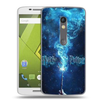 Силиконовый чехол на Lenovo Moto X Play с принтом Harry Potter Гарри Поттер