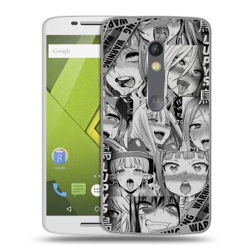 Силиконовый чехол на Lenovo Moto X Play с принтом Ahegao Ахегао Аниме Силиконовый чехол на Lenovo Moto X Play с принтом Ahegao Ахегао Аниме
