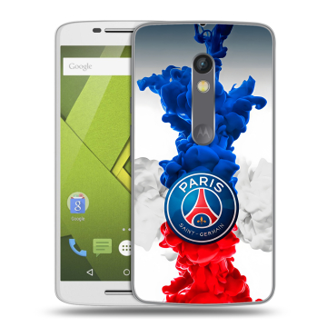 Силиконовый чехол на Lenovo Moto X Play с принтом PSG ПСЖ Силиконовый чехол на Lenovo Moto X Play с принтом PSG ПСЖ