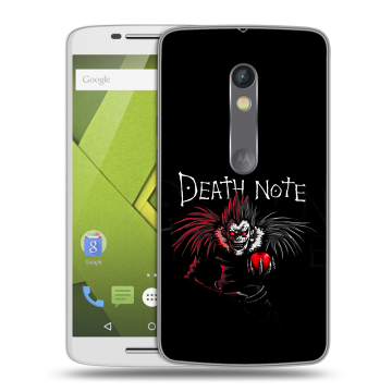 Силиконовый чехол на Lenovo Moto X Play с принтом Death note Тетрадь смерти