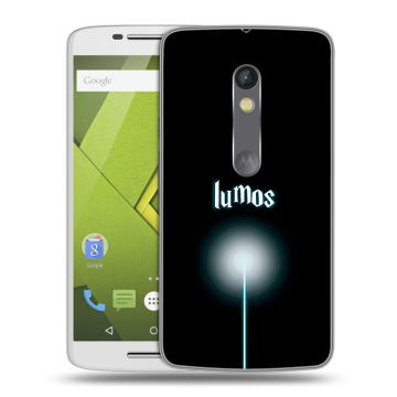 Силиконовый чехол на Lenovo Moto X Play с принтом Harry Potter Гарри Поттер