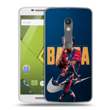 Силиконовый чехол на Lenovo Moto X Play с принтом Барселона Barca Yamal 