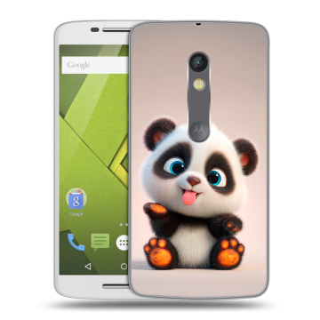 Силиконовый чехол на Lenovo Moto X Play с принтом милая панда