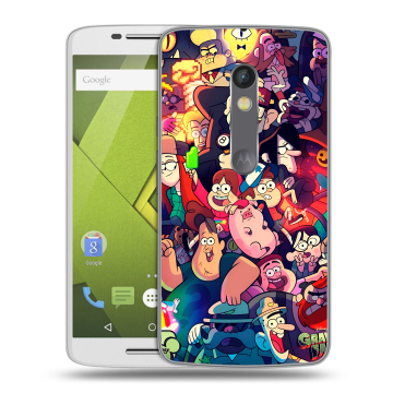 Силиконовый чехол на Lenovo Moto X Play с принтом Gravity Falls Гравити Фолз