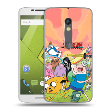 Силиконовый чехол на Lenovo Moto X Play с принтом Adventure time Время приключений Силиконовый чехол на Lenovo Moto X Play с принтом Adventure time Время приключений
