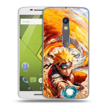 Силиконовый чехол на Lenovo Moto X Play с принтом Аниме Наруто Naruto