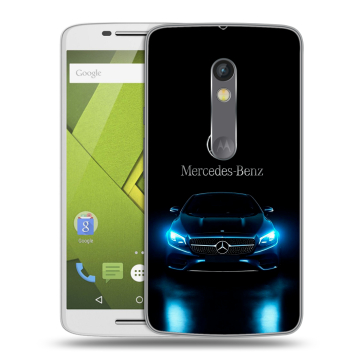 Силиконовый чехол на Lenovo Moto X Play с принтом Mercedes Мерседес