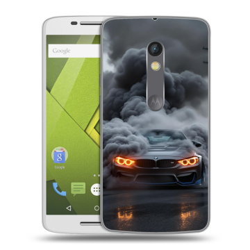 Силиконовый чехол на Lenovo Moto X Play с принтом BMW БМВ Силиконовый чехол на Lenovo Moto X Play с принтом BMW БМВ