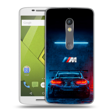 Силиконовый чехол на Lenovo Moto X Play с принтом BMW БМВ