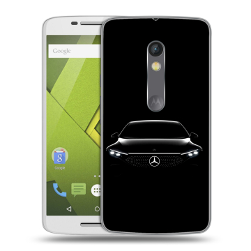 Силиконовый чехол на Lenovo Moto X Play с принтом Mercedes Мерседес