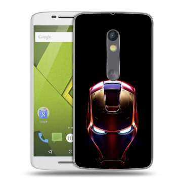Силиконовый чехол на Lenovo Moto X Play с принтом IronMan Железный человек