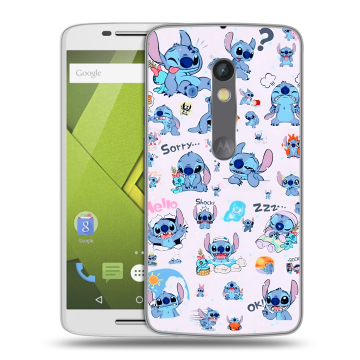 Силиконовый чехол на Lenovo Moto X Play с принтом Лило и Стич