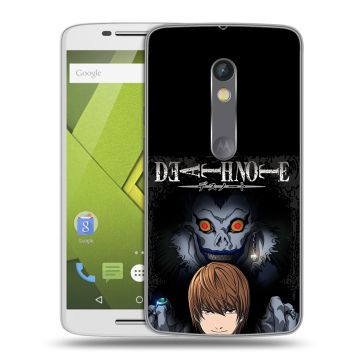 Силиконовый чехол на Lenovo Moto X Play с принтом Death note Тетрадь смерти Силиконовый чехол на Lenovo Moto X Play с принтом Death note Тетрадь смерти