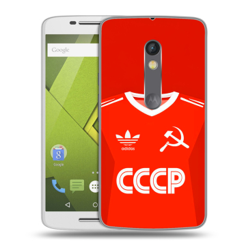 Силиконовый чехол на Lenovo Moto X Play с принтом Флаг Герб СССР Силиконовый чехол на Lenovo Moto X Play с принтом Флаг Герб СССР