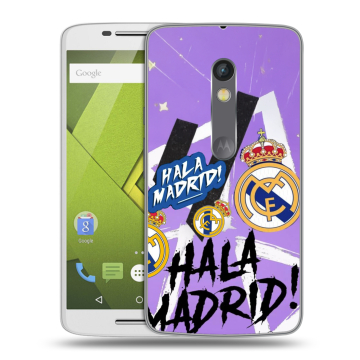 Силиконовый чехол на Lenovo Moto X Play с принтом Real Madrid Реал Мадрид