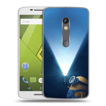 Силиконовый чехол на Lenovo Moto X Play с принтом Миньоны