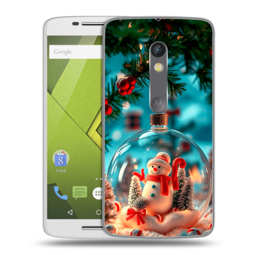Силиконовый чехол на Lenovo Moto X Play с принтом Новый год Силиконовый чехол на Lenovo Moto X Play с принтом Новый год