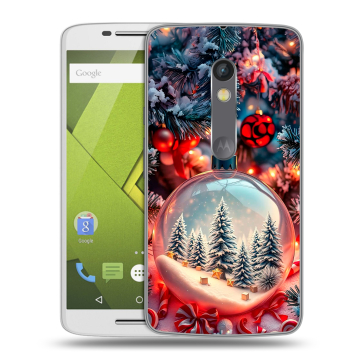 Силиконовый чехол на Lenovo Moto X Play с принтом Новый год Силиконовый чехол на Lenovo Moto X Play с принтом Новый год