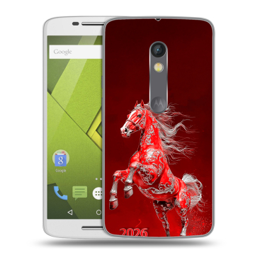 Силиконовый чехол на Lenovo Moto X Play с принтом Новый год Силиконовый чехол на Lenovo Moto X Play с принтом Новый год