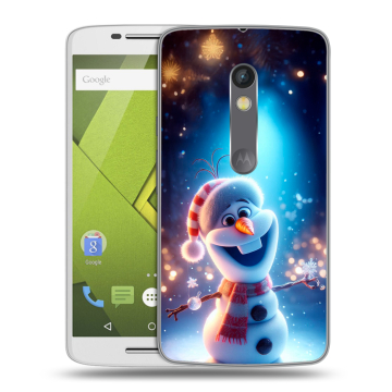 Силиконовый чехол на Lenovo Moto X Play с принтом Новый год Силиконовый чехол на Lenovo Moto X Play с принтом Новый год