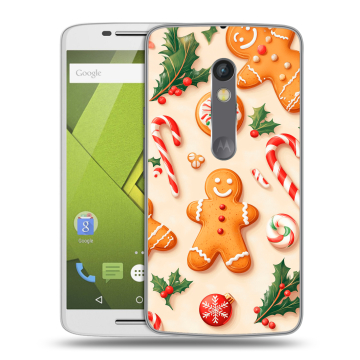 Силиконовый чехол на Lenovo Moto X Play с принтом Новый год Силиконовый чехол на Lenovo Moto X Play с принтом Новый год