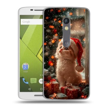 Силиконовый чехол на Lenovo Moto X Play с принтом Новый год Силиконовый чехол на Lenovo Moto X Play с принтом Новый год