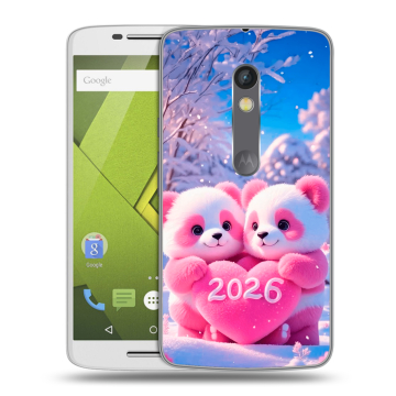Силиконовый чехол на Lenovo Moto X Play с принтом Новый год Силиконовый чехол на Lenovo Moto X Play с принтом Новый год