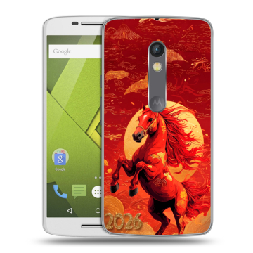 Силиконовый чехол на Lenovo Moto X Play с принтом Новый год Силиконовый чехол на Lenovo Moto X Play с принтом Новый год