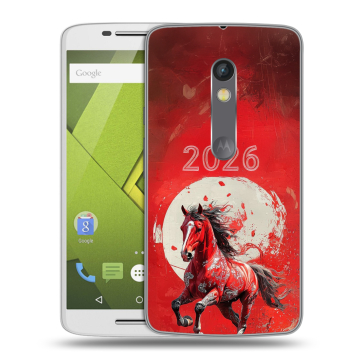 Силиконовый чехол на Lenovo Moto X Play с принтом Новый год Силиконовый чехол на Lenovo Moto X Play с принтом Новый год