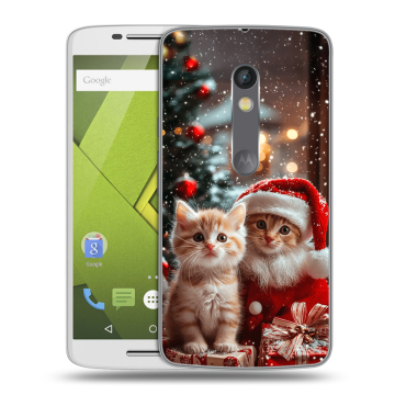 Силиконовый чехол на Lenovo Moto X Play с принтом Новый год Силиконовый чехол на Lenovo Moto X Play с принтом Новый год
