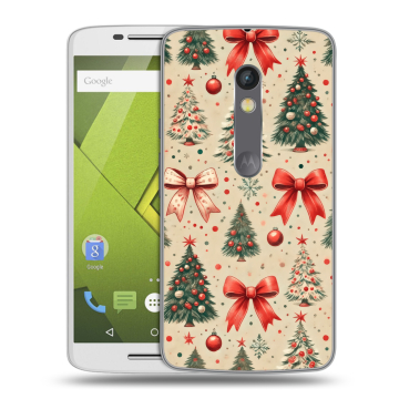 Силиконовый чехол на Lenovo Moto X Play с принтом Новый год Силиконовый чехол на Lenovo Moto X Play с принтом Новый год