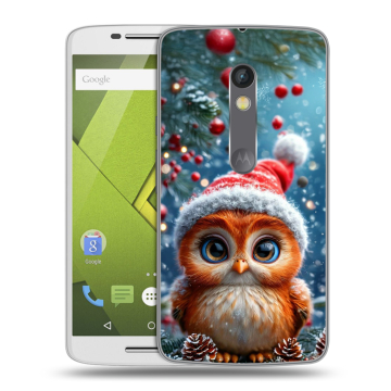 Силиконовый чехол на Lenovo Moto X Play с принтом Новый год