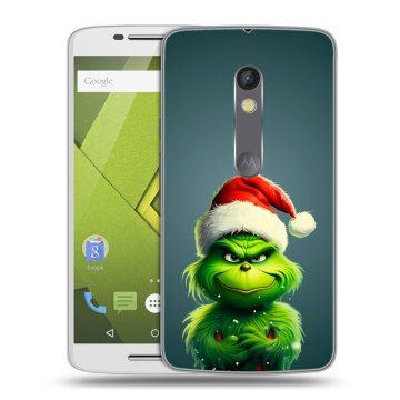 Силиконовый чехол на Lenovo Moto X Play с принтом Новый год