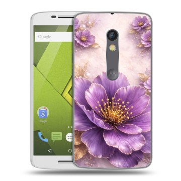 Силиконовый чехол на Lenovo Moto X Play с принтом женский