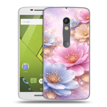 Силиконовый чехол на Lenovo Moto X Play с принтом женский