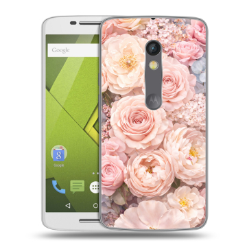 Силиконовый чехол на Lenovo Moto X Play с принтом женский