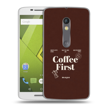 Силиконовый чехол на Lenovo Moto X Play с принтом женский