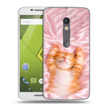 Силиконовый чехол на Lenovo Moto X Play с принтом женский