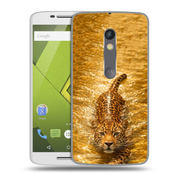 Силиконовый чехол на Lenovo Moto X Play с принтом женский