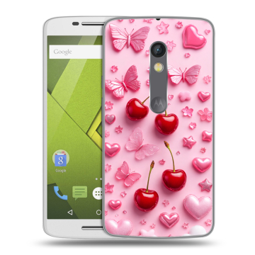 Силиконовый чехол на Lenovo Moto X Play с принтом для девочек