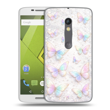 Силиконовый чехол на Lenovo Moto X Play с принтом женский