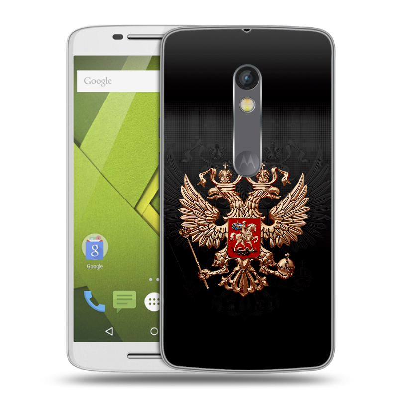 Силиконовый чехол на Lenovo Moto X Play с принтом Герб России Силиконовый чехол на Lenovo Moto X Play с принтом Герб России