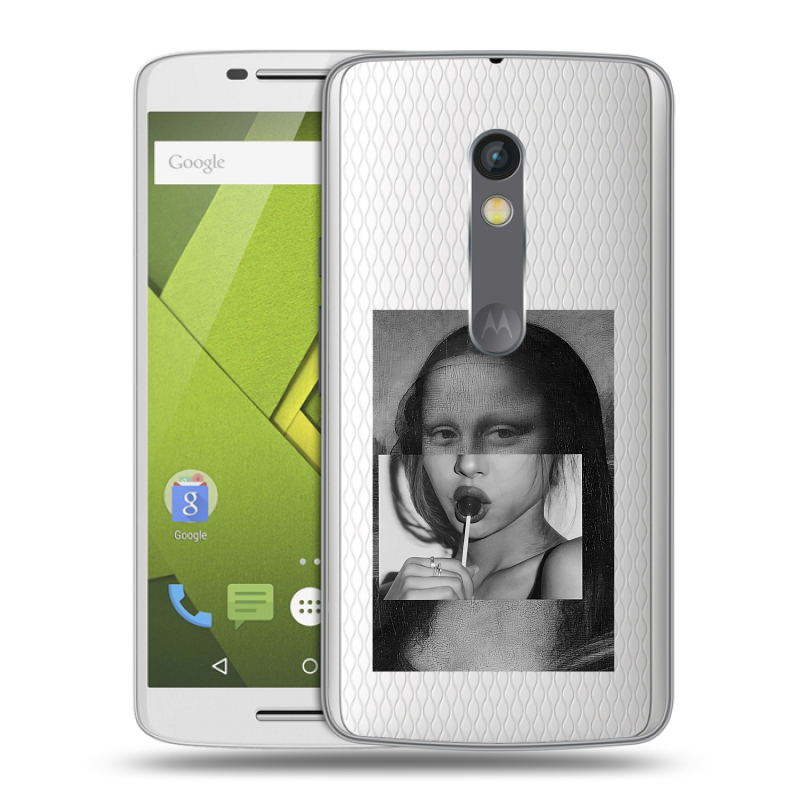 Силиконовый чехол на Lenovo Moto X Play с принтом Мона Лиза Силиконовый чехол на Lenovo Moto X Play с принтом Мона Лиза