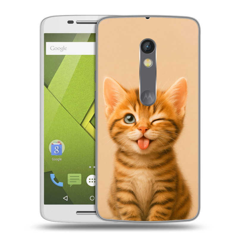Силиконовый чехол на Lenovo Moto X Play с принтом котенок Силиконовый чехол на Lenovo Moto X Play с принтом котенок