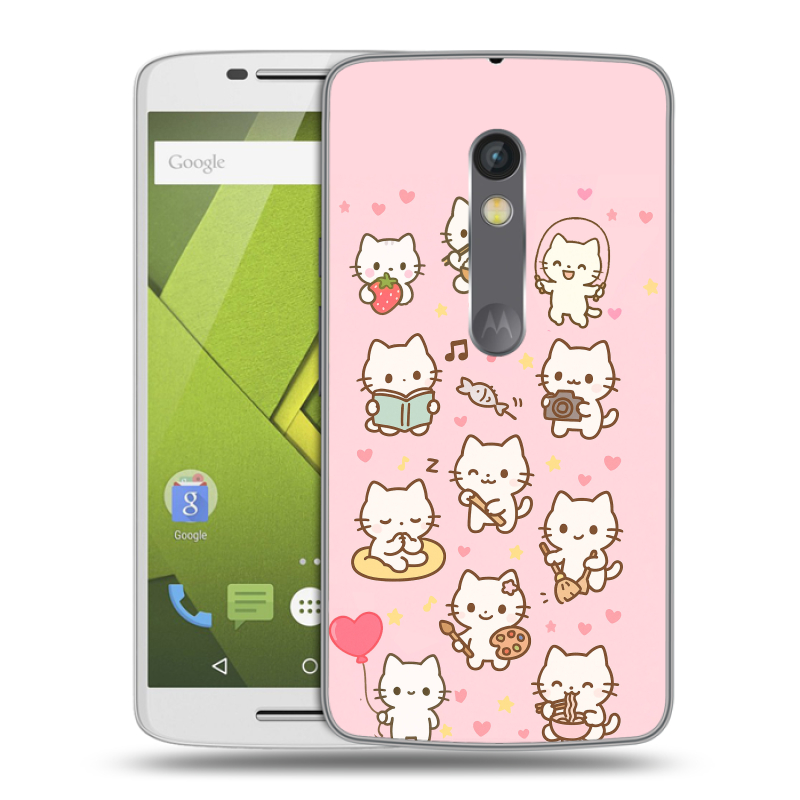 Силиконовый чехол на Lenovo Moto X Play с принтом Hello Kitty Хелоу Кити Силиконовый чехол на Lenovo Moto X Play с принтом Hello Kitty Хелоу Кити