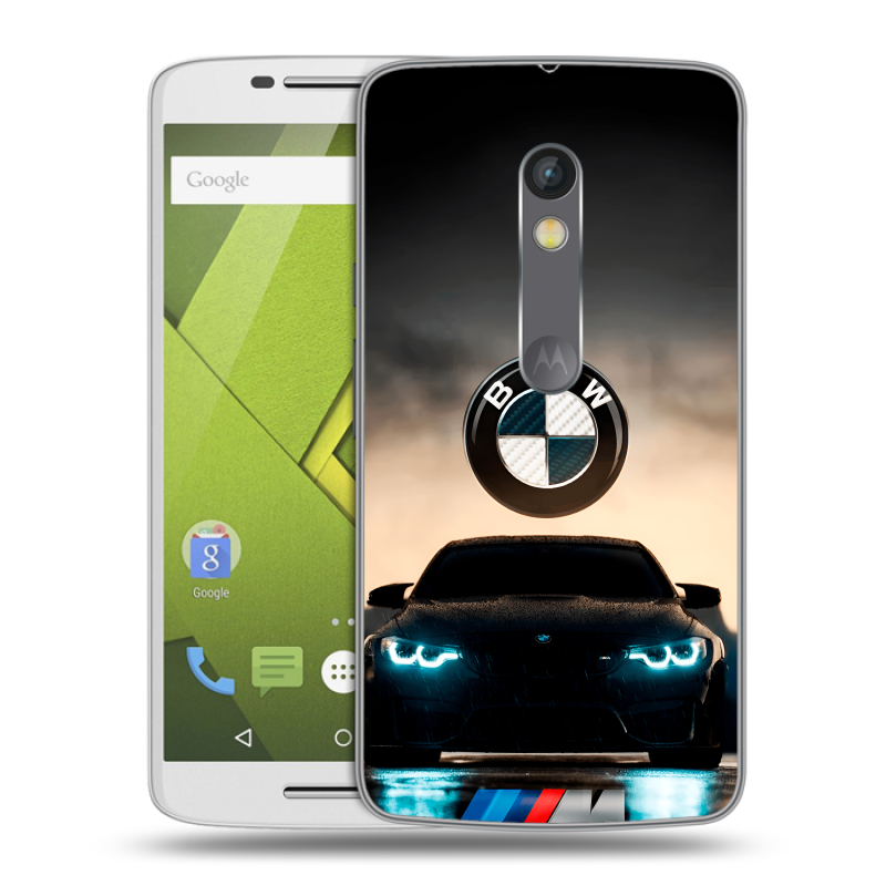 Силиконовый чехол на Lenovo Moto X Play с принтом БМВ BMW Силиконовый чехол на Lenovo Moto X Play с принтом БМВ BMW