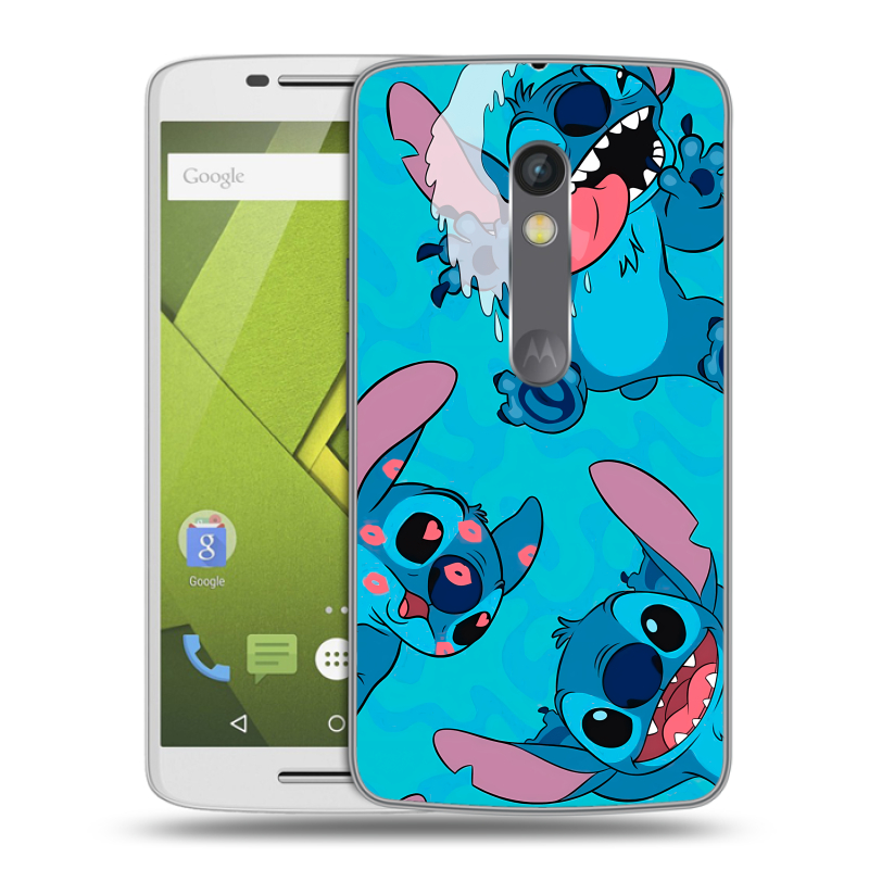 Силиконовый чехол на Lenovo Moto X Play с принтом Лило и Стич Силиконовый чехол на Lenovo Moto X Play с принтом Лило и Стич