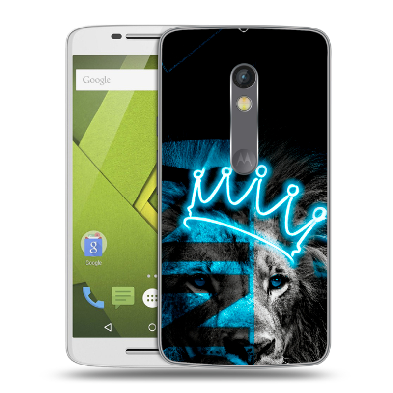 Силиконовый чехол на Lenovo Moto X Play с принтом Король лев Силиконовый чехол на Lenovo Moto X Play с принтом Король лев