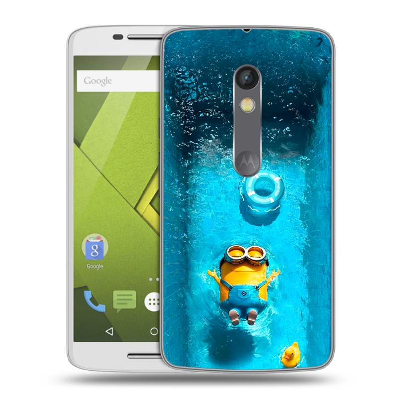 Силиконовый чехол на Lenovo Moto X Play с принтом Миньоны Силиконовый чехол на Lenovo Moto X Play с принтом Миньоны